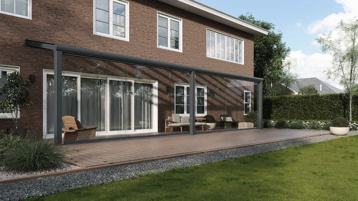 Is een glazen schuifwand wind- en waterdicht?