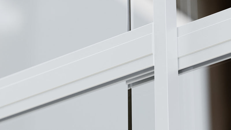 Steellook set voor glazen schuifwand – 1 glaspaneel
