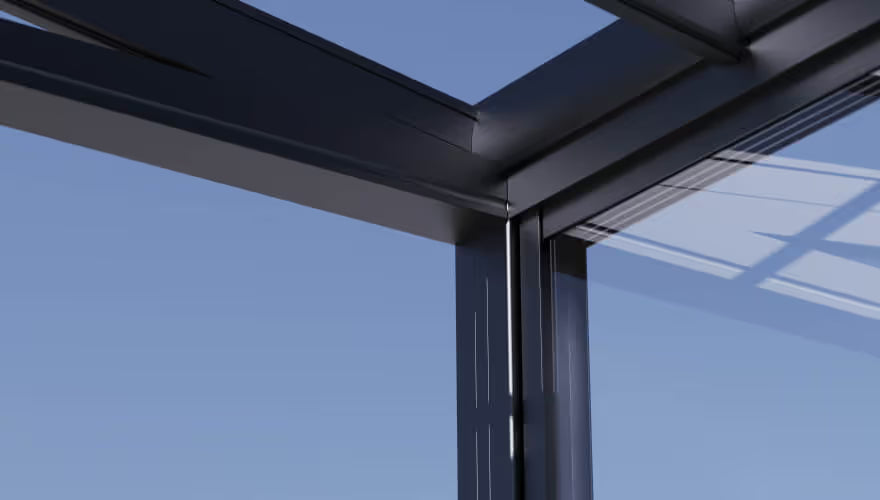 Top rail installation view